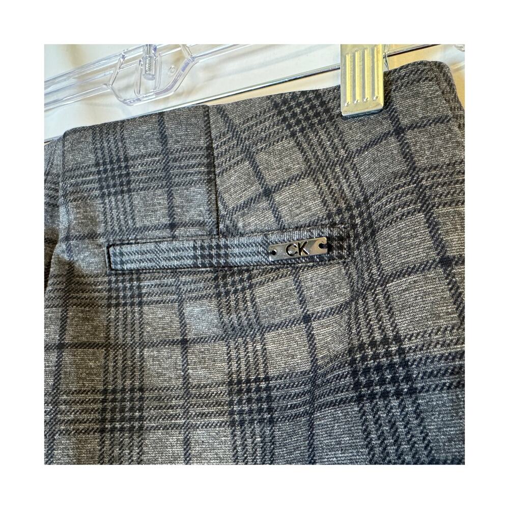 Calvin Klein Plaid Skinny Ankle Pants Gray and Black Size 2 - Picture 4 of 9